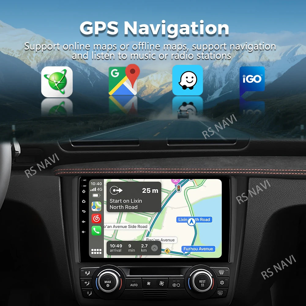 Android 16 For BMW 1-Series E88 E82 E81 E87 2004 - 2011 2K QLED Android Car Radio Multimed