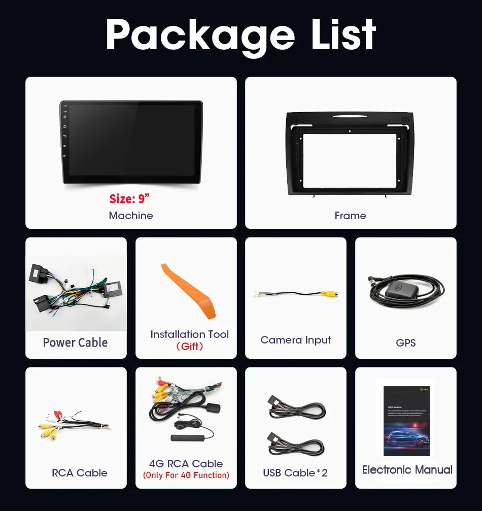 Android Car Radio For Mercedes Benz SLK-Class R171 2004 -2011 Multimedia GPS Bluetooth Wir