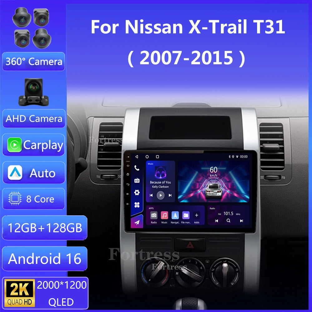 Android 16 Car For Nissan X-Trail X - Trail X Trail 2 T31 2007 - 2015 Stereo Head Unit GPS