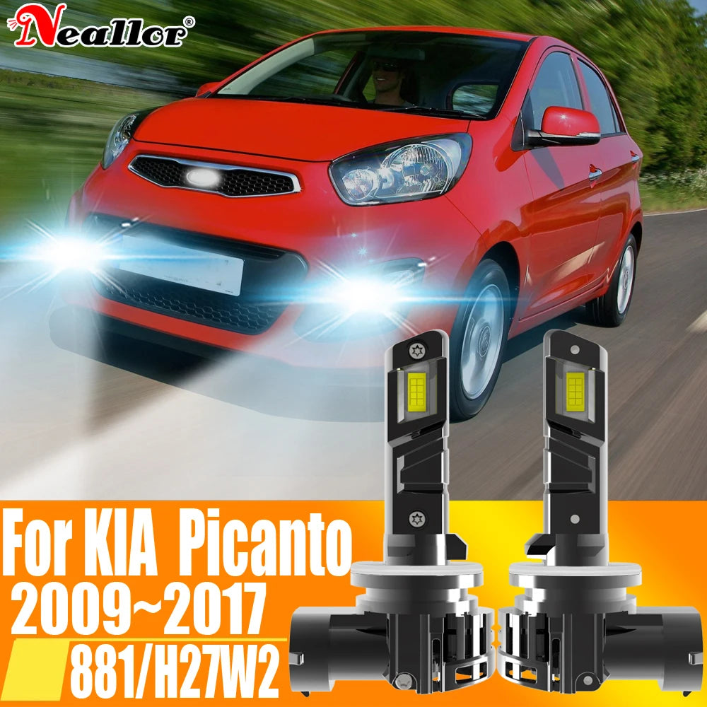 2x H27W2 881 Led Headlight Canbus No Error Car Bulb High Power H27 White Fog Light Diode L