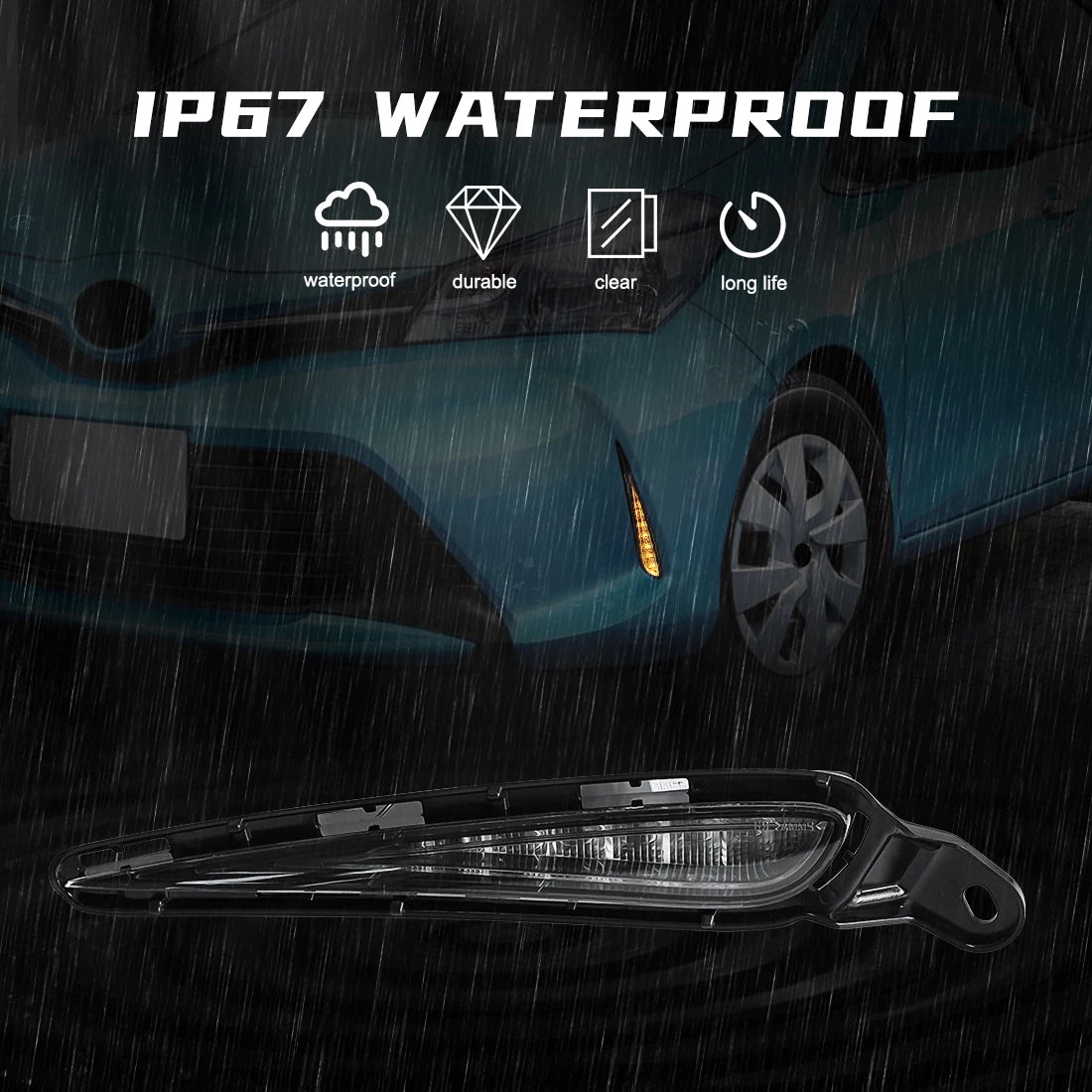 DLAA For Toyota Vitz 2017 2018 2019 LED Daytime Running Light DRL Turn Signal Fog Lamp Whi | AUTOKITSHOP