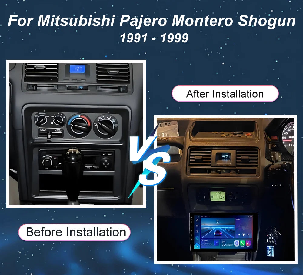Android 16 Car Radio For Mitsubishi Pajero Montero Shogun 1991 - 1999 Multimedia Stereo Ca