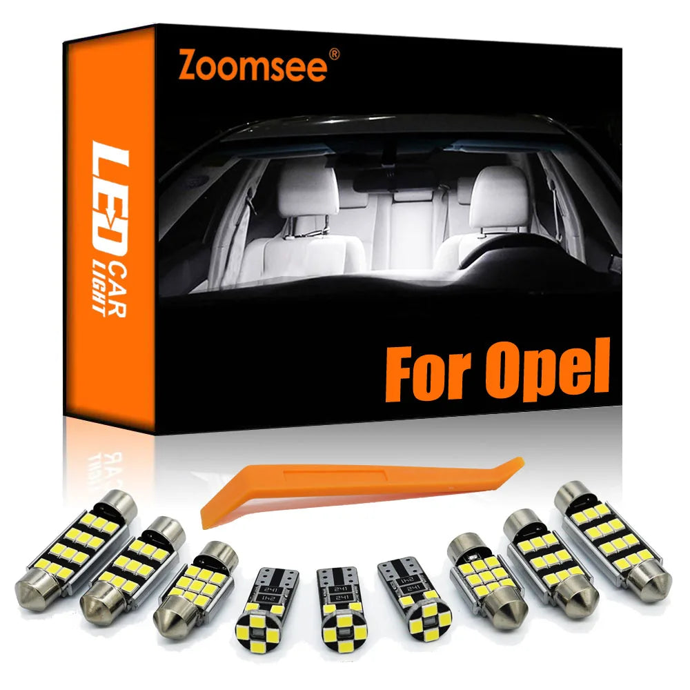 LED Interior Light Kit for Opel Vauxhall Corsa Astra Mokka Insignia Vectra Zafira Meriva Signum Agila Crossland X Gra...