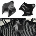Motorcycle Black Big Twin Horn Cover Stock Cowbell Horns For Harley Dyna Softail Sportster Elect - Automotive LED Light