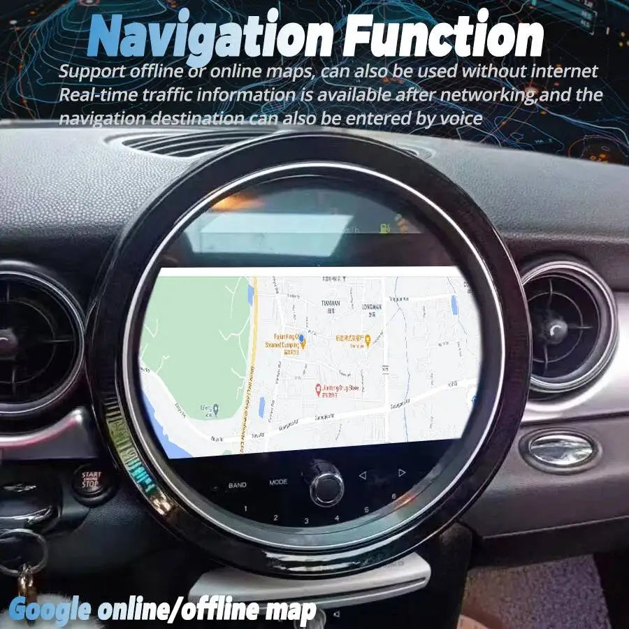 256GB Navigation Carplay For BMW Mini R56 2007-2010 Car Radio GPS WIFI Video Stereo Multim