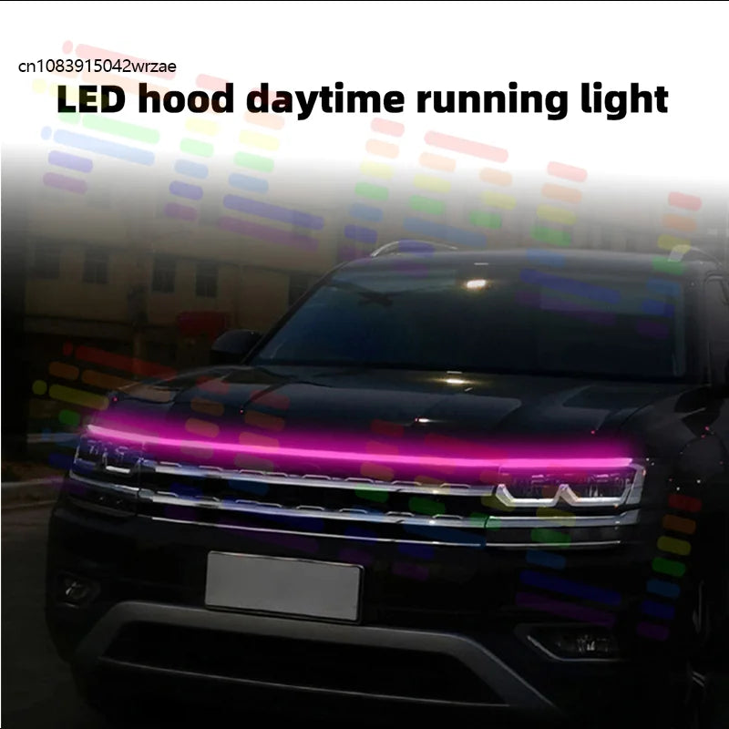 1.8M Single Color LED Hood Light Strip, High Brightness Waterproof DRL Daytime Running Lig | AUTOKITSHOP