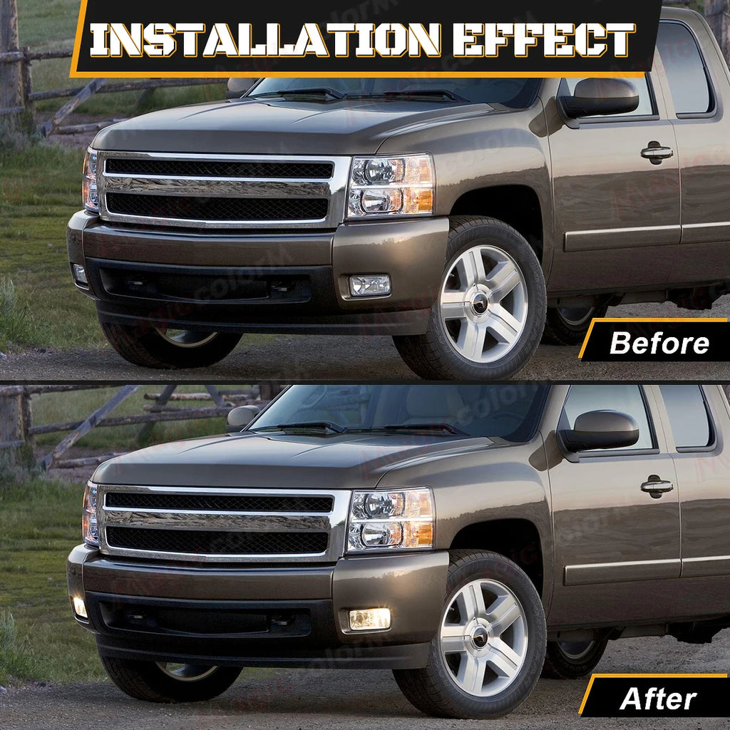 For Chevy Silverado Tahoe Suburban 2007 2008 2009 2010 2011 2012 2013 2014 2015 Fog Lamps  | AUTOKITSHOP