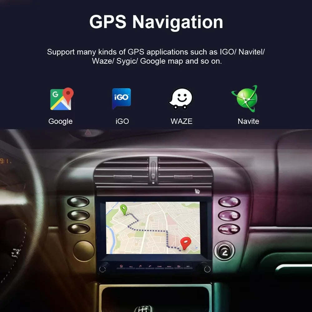 12.3" QLED 720P Car Radio GPS Android 14.0 8G+128G Carplay Multimedia 2 Din For KIA RIO 3 2010-2016 - Support Wifi & 4G