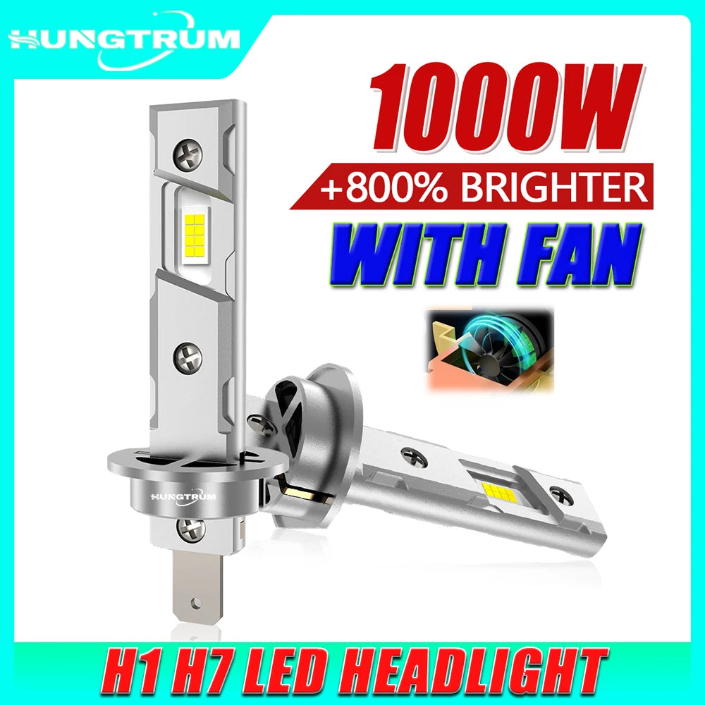 H1 H7 CANBUS Bulb 1200000LM Super Bright 6000K Cool White Led Automobile Lamps Plug And Pl