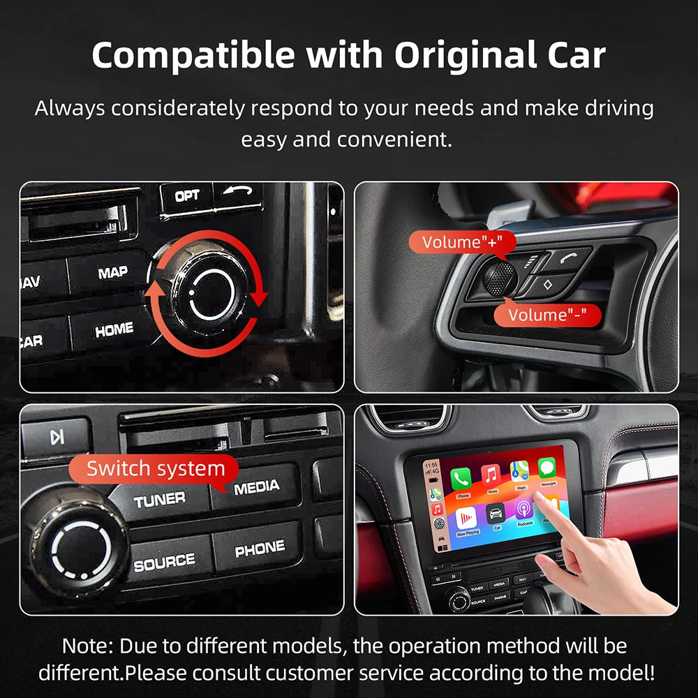 OEM Screen Upgrade Wireless Carplay Auto For Porsche Cayenne Macan 911 w/ PCM 4.0 2017-201