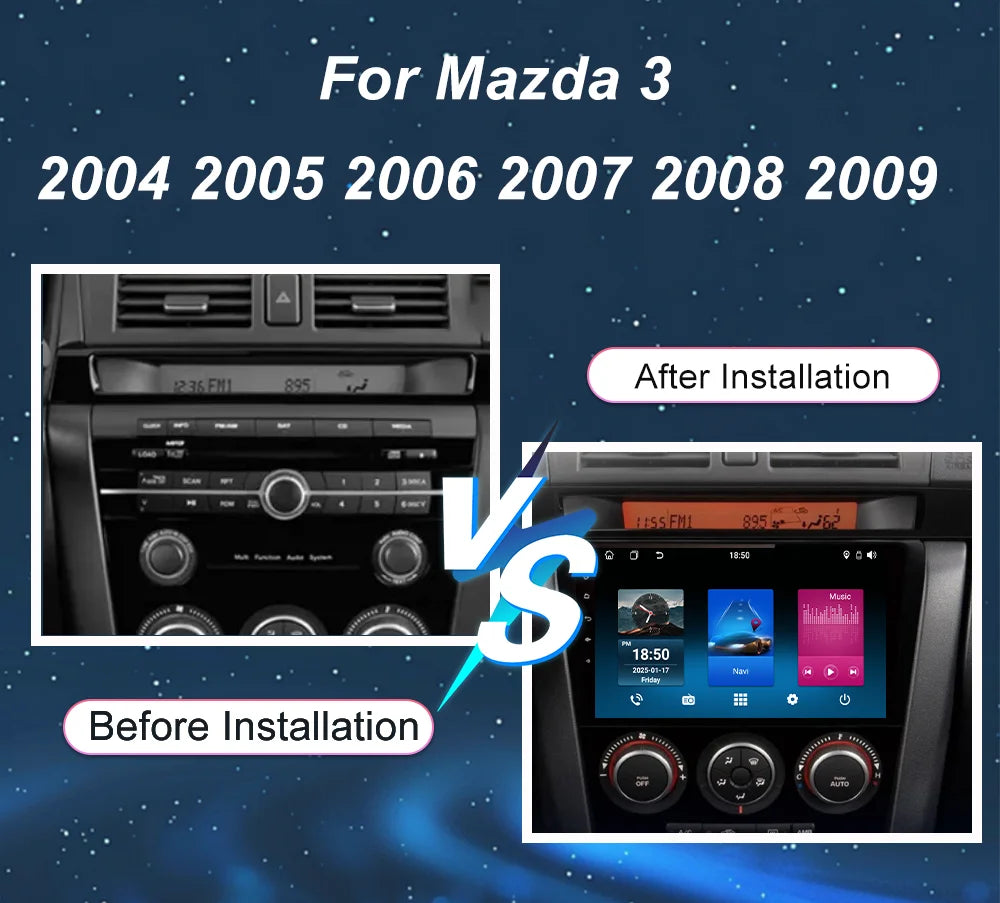 Android For Mazda 3 2004 2005 2006 2007 2008 2009 Car Radio Multimidia Player GPS Navigati