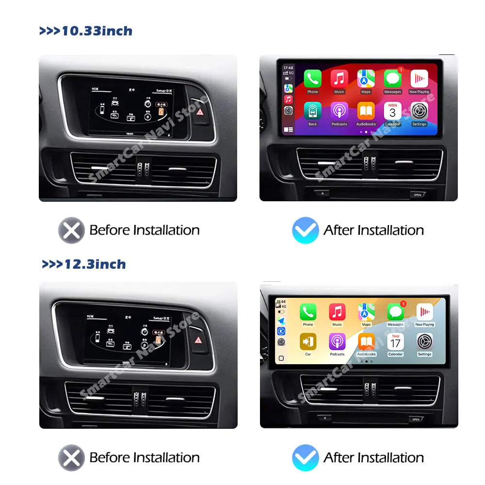 For Audi Q5 2009-2017 Wireless CarPlay Car Multimedia Stereo GPS Navi Radio Player 4G WIFI