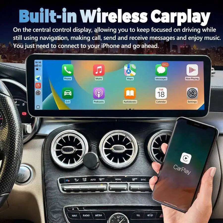 14.9inch For Mercedes Benz C Class GLC 2015-2018 NTG 5.0 Car Radio Android 15 Multimedia V | AUTOKITSHOP