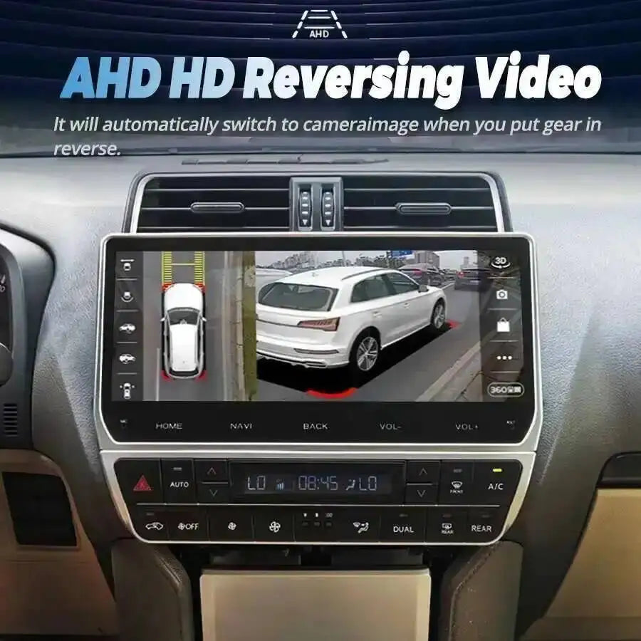 Android 15 Built-in 360 12.3" Car Radio For Toyota Prado 2018 Carplay Auto Multimedia Play