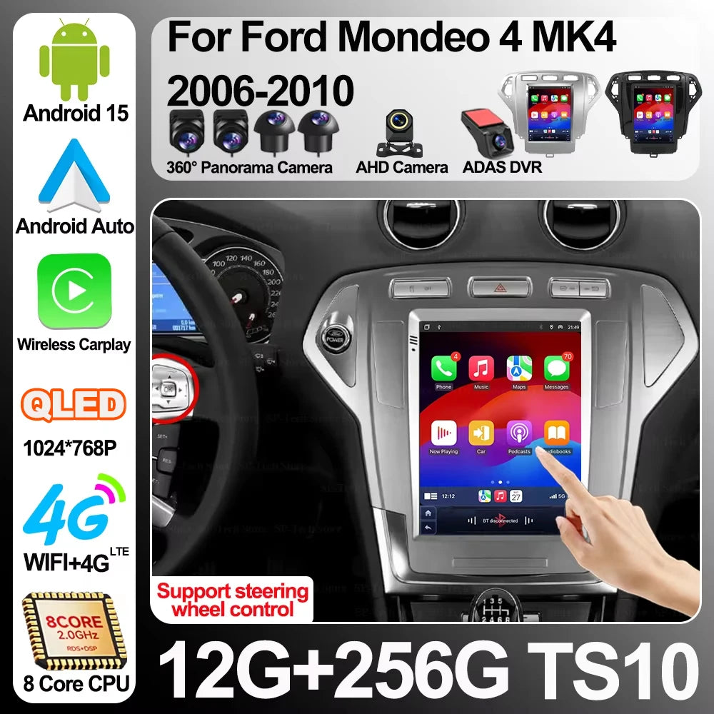 9.7 Inch Android 16 For Ford Mondeo 4 Mk4 2006-2010 Ar Radio Player Navigation Gps Stereo  | AUTOKITSHOP