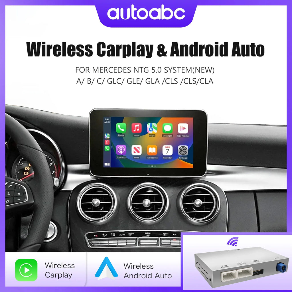 Wireless Carplay Module Android Auto Adapter for Mercedes benz NTG5.0 A B C W176 CL GLS W2 | AUTOKITSHOP