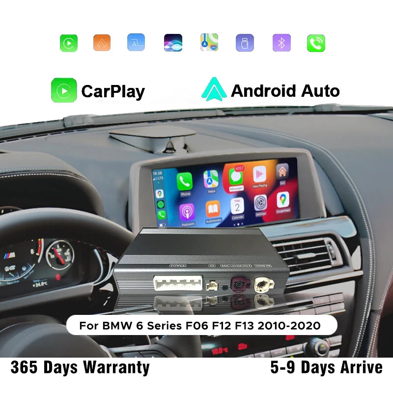 Wireless CarPlay For BMW 6 Series F06 F12 F13 2010-2020 With Android Auto Mirror Link AirP