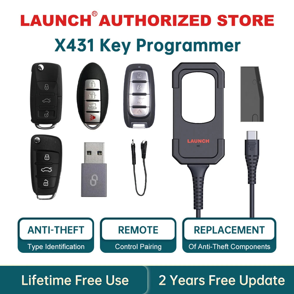 LAUNCH X431 Key Programmer Read Write IMMO Chip Programming Smart Key Anti theft work with