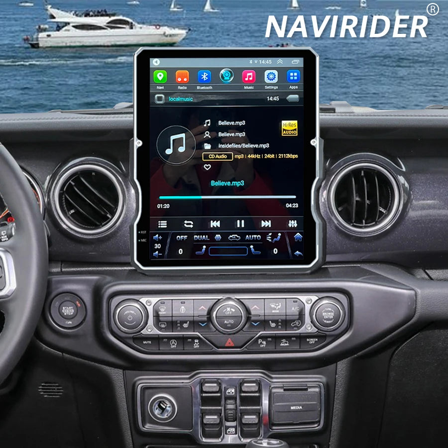 For Jeep Wrangler JL Gladiator Pickups JT 2018-2023 12.1" Android Screen Multimedia Player