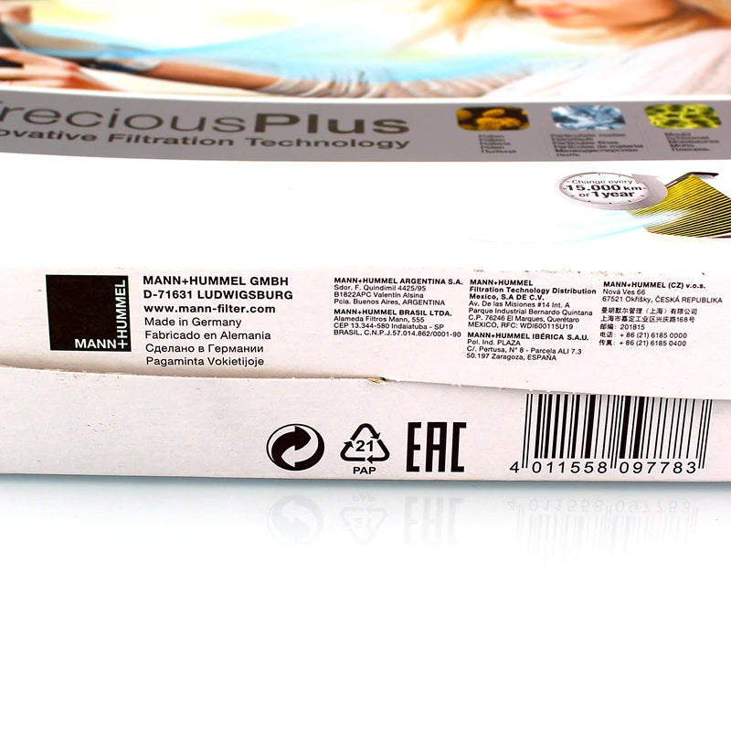 MANN FILTER FreciousPlus FP25015 Cabin Air Filter For TESLA MOTORS Model 3 Model Y Model Y