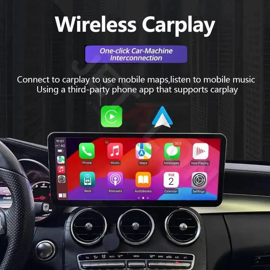 14.6" Android 4K Screen Car Radio For Benz ML GL GLE GLS 2012-2019 W166 X166 Stereo Carpla | AUTOKITSHOP