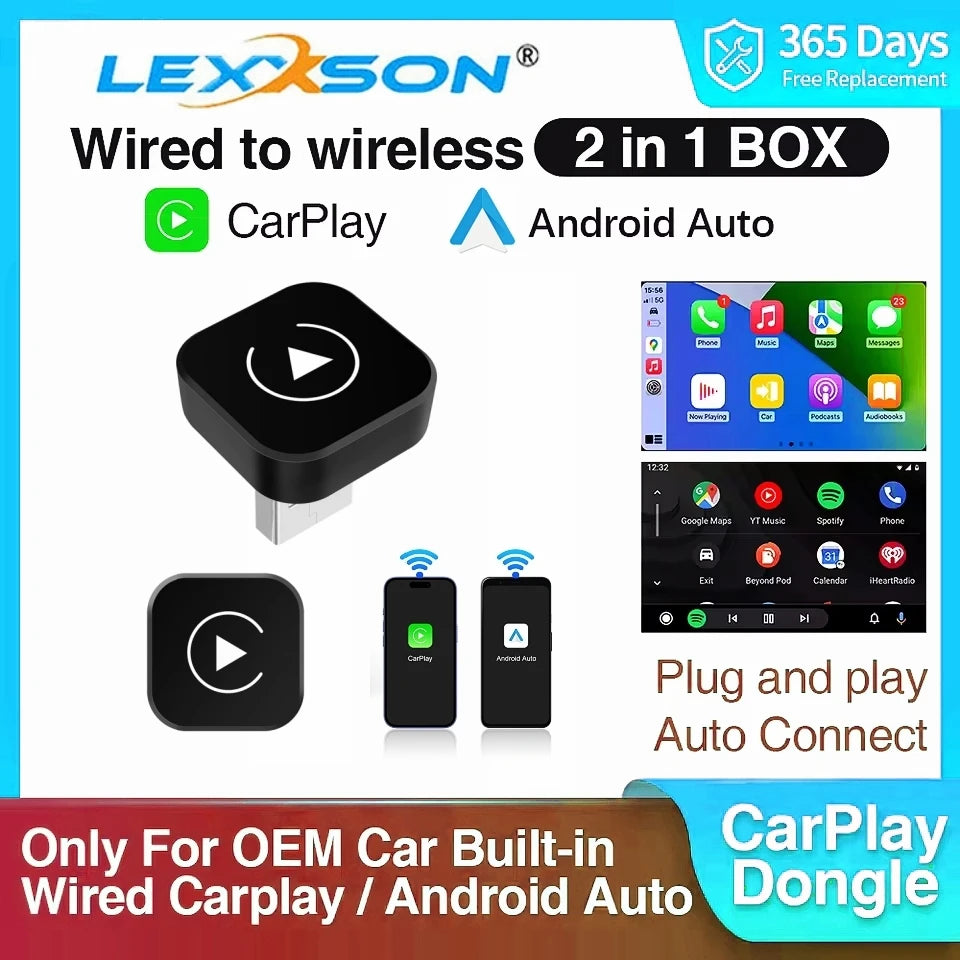 Wireless CarPlay Android Auto Adapter USB Dongle Smart Mini Box Plug And Play Universal Fo | AUTOKITSHOP