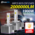2000000LM D1S D3S LED Headlight LED HID D2S D4S Canbus D1R D2R D3R D4R 1900W Xenon Bulb Tu