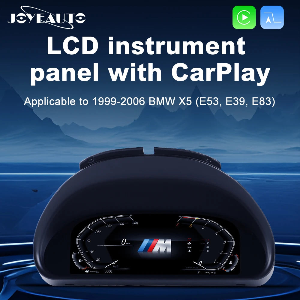 10.25" LCD Digital Instrument Cluster for BMW 5 Series X5 E39 E53 E83 1999-2006 - Virtual Odometer Speedometer Dashboard