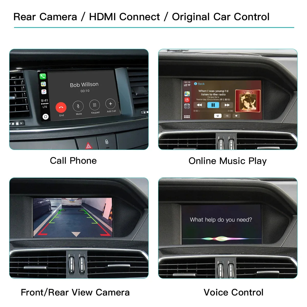 Wireless CarPlay Android Auto Fits For Mercedes Benz A B C E S CLA CLS GLA GLK SLK ML NTG4