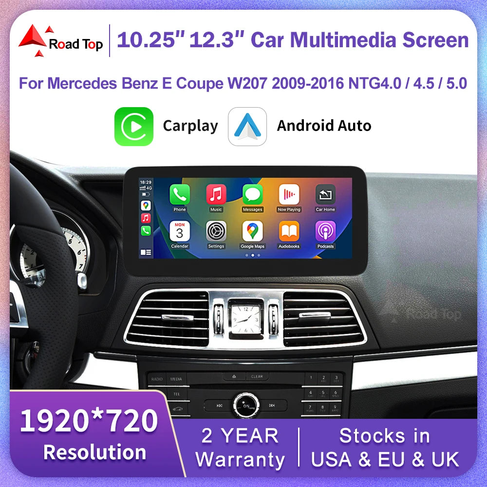 Touch Screen for Mercedes Benz E Coupe W207 Android Auto Wireless CarPlay Linux Car Multim | AUTOKITSHOP