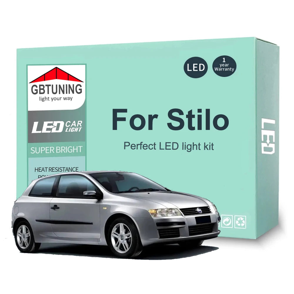15-Piece LED Interior Light Kit for Fiat Stilo 192 - Canbus Error-Free Bulbs | AUTOKITSHOP