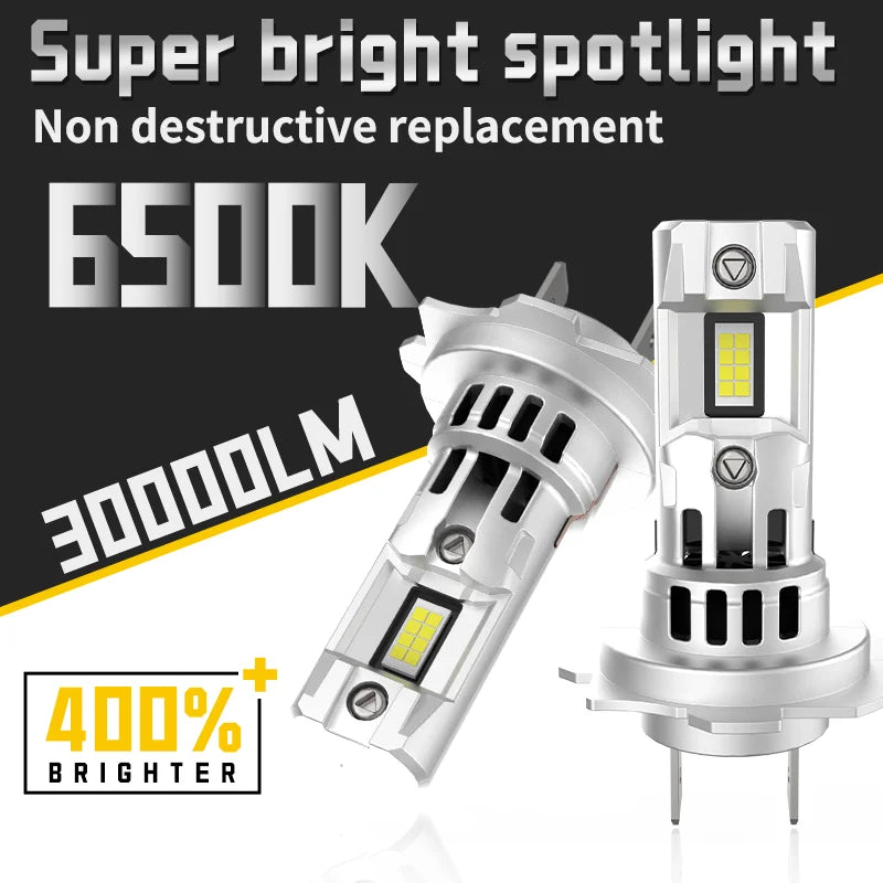 H7 Turbo For Car LED Headlamps 70W Auto Lights 6000K CANbus Mini Super Bright Bulbs 12v He