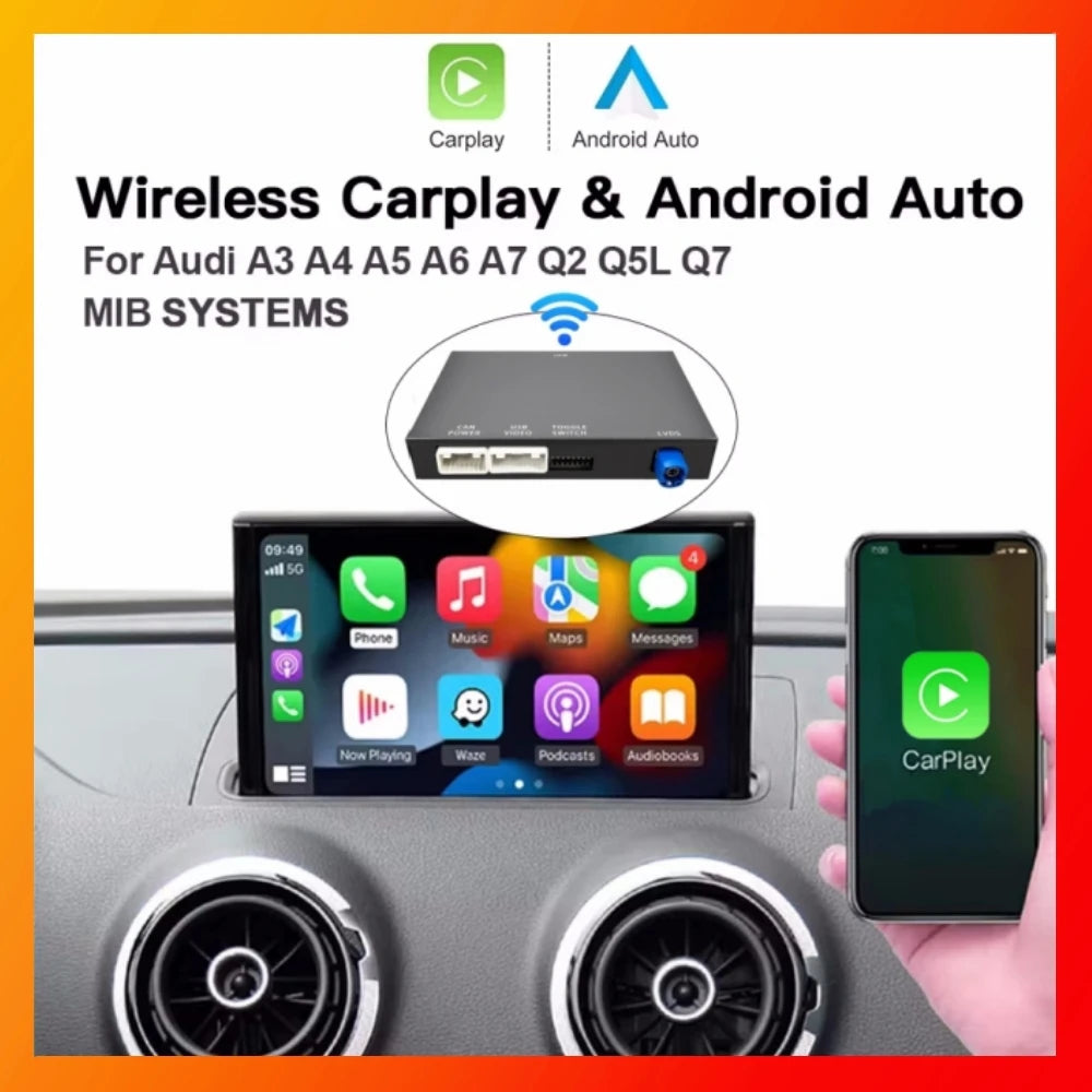 Wireless CarPlay For Audi A3/A4/A5/A6/A7/Q2L/Q5L/Q7 2014-2018 MIB MMI 3G Android Auto Mirr | AUTOKITSHOP