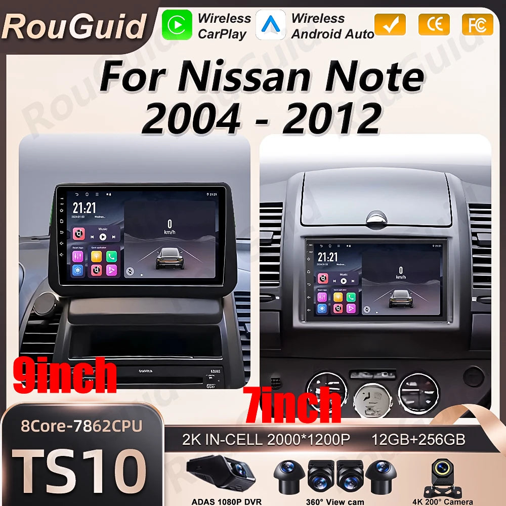 Android 16 Auto Car Radio For Nissan Note 2004 2005 2006 2007 2008 - 2012 Carplay Multimed | AUTOKITSHOP