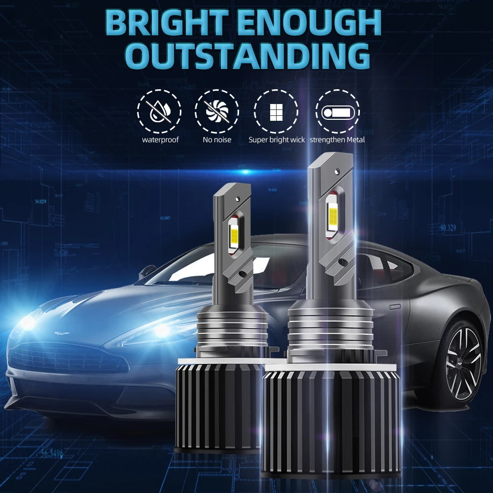 roadsun H15 LED Headlight 30000LM 110W Canbus No Error Car Daytime Running Lights For Audi