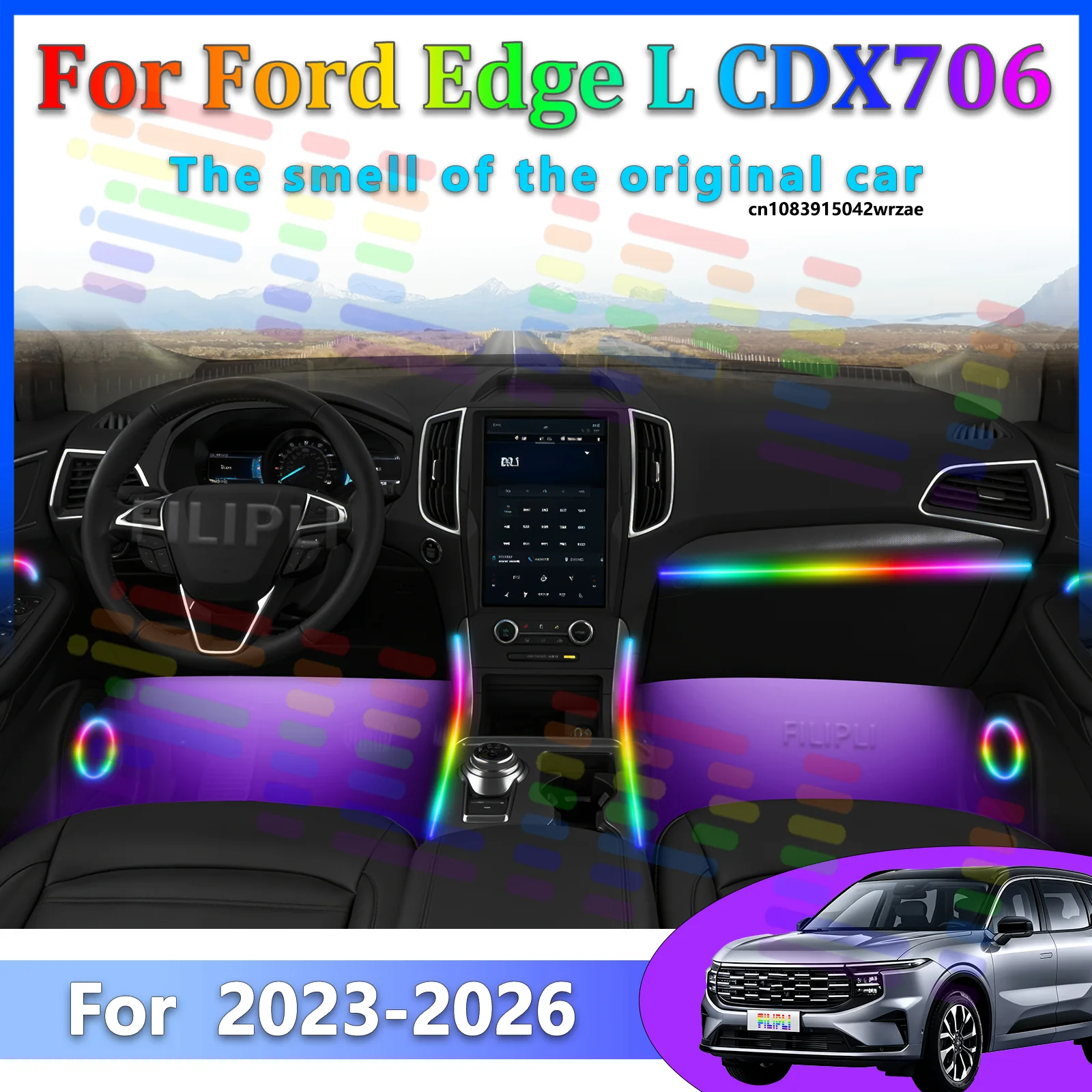 64 RGB - Neon Strip - for Ford - App Control - Car Interior Lighting | AUTOKITSHOP