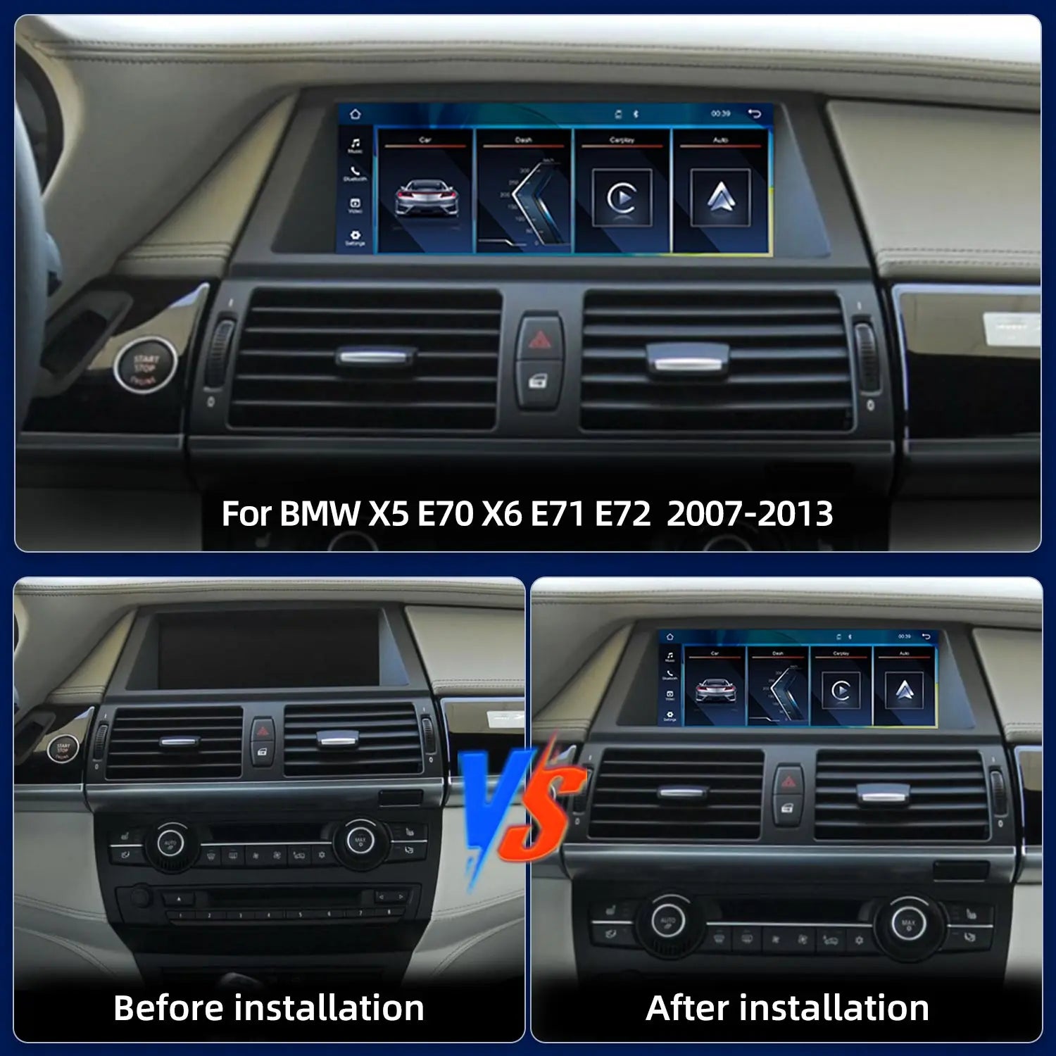 LED Interior Light Kit for BMW E71 E70 E72 - Canbus Error-Free Interior Bulbs