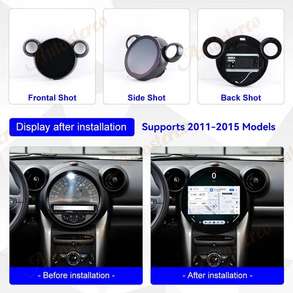 11.7 Inch Android 14 Carplay for MINI Cooper Micky 2007-2014 Car GPS Navigation Multimedia