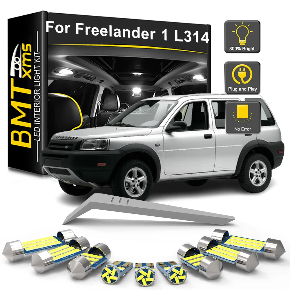 12-Piece LED Interior Light Kit for Land Rover Freelander 1 L314 1997-2002 - Canbus Dome Map Door Trunk Bulbs | AUTOK...