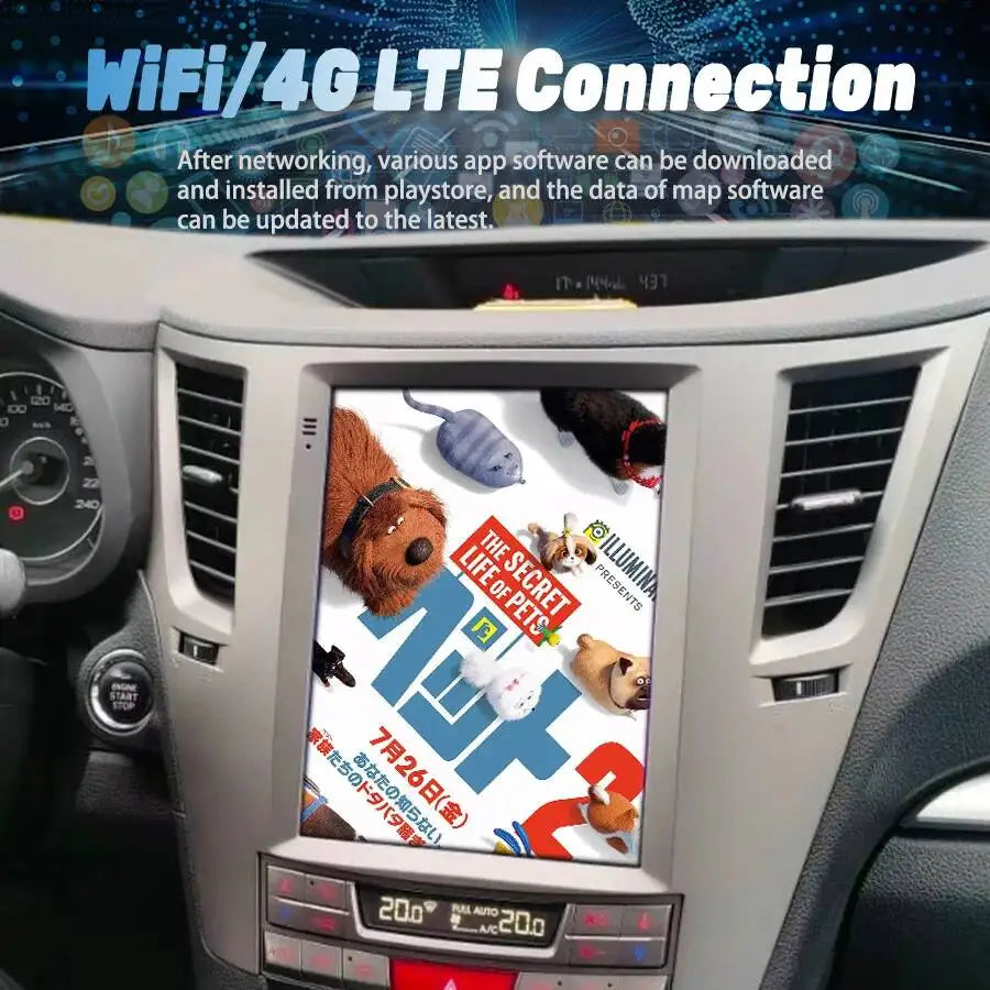 Carplay Car GPS Stereo Auto Bluetooth DSP 10.4" Android Multimedia Player For Subaru Outba