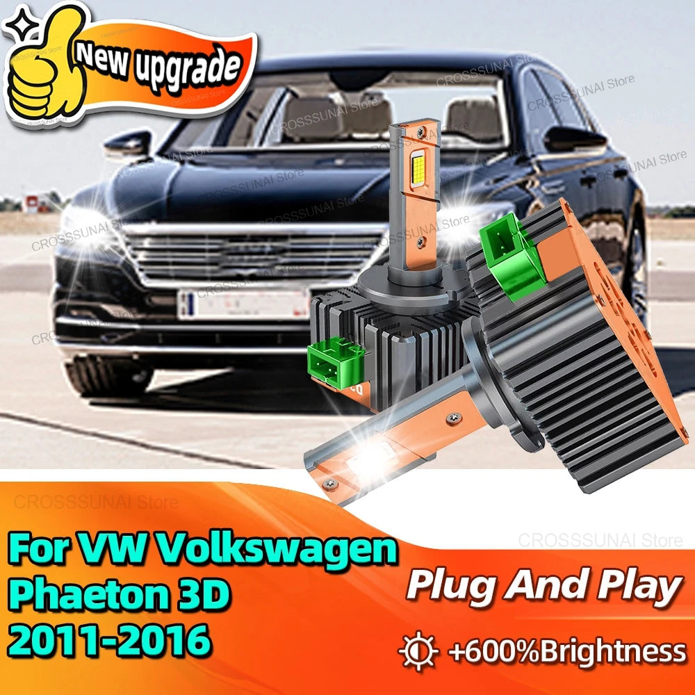 LED Headlight Bulbs 30000LM Canbus Replace Xenon Lamp 6000K For VW Volkswagen Phaeton 3D 2