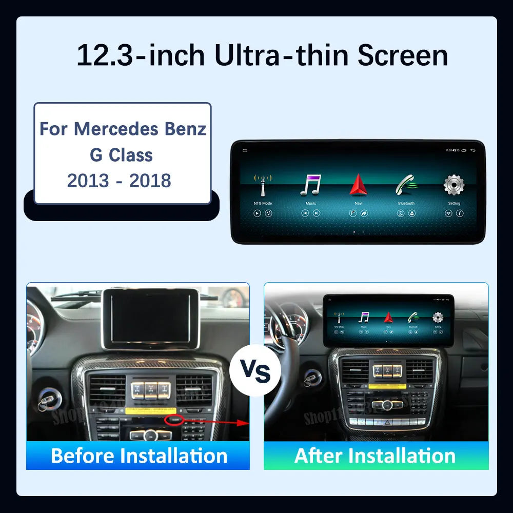 Wireless Carplay GPS Navi WiFi Android 16 for Benz G Class 2013 - 2018 Car Video Multimedi