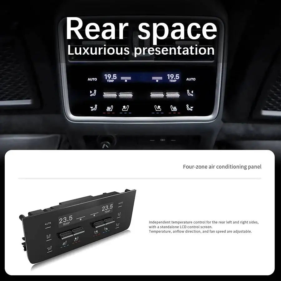 For Porsche Cayenne 2018-2024 Rear AC Panel Climate Air Conditioning Panel Control Replace