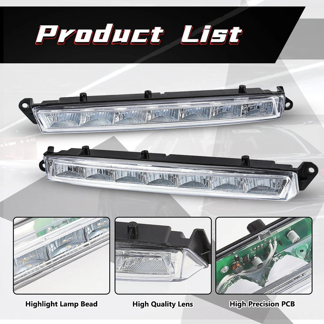1649060451 1649060351 DRL For Mercedes Benz LX164 GL320 GL350 GL450 GL550 ML63 AMG X166 20 | AUTOKITSHOP
