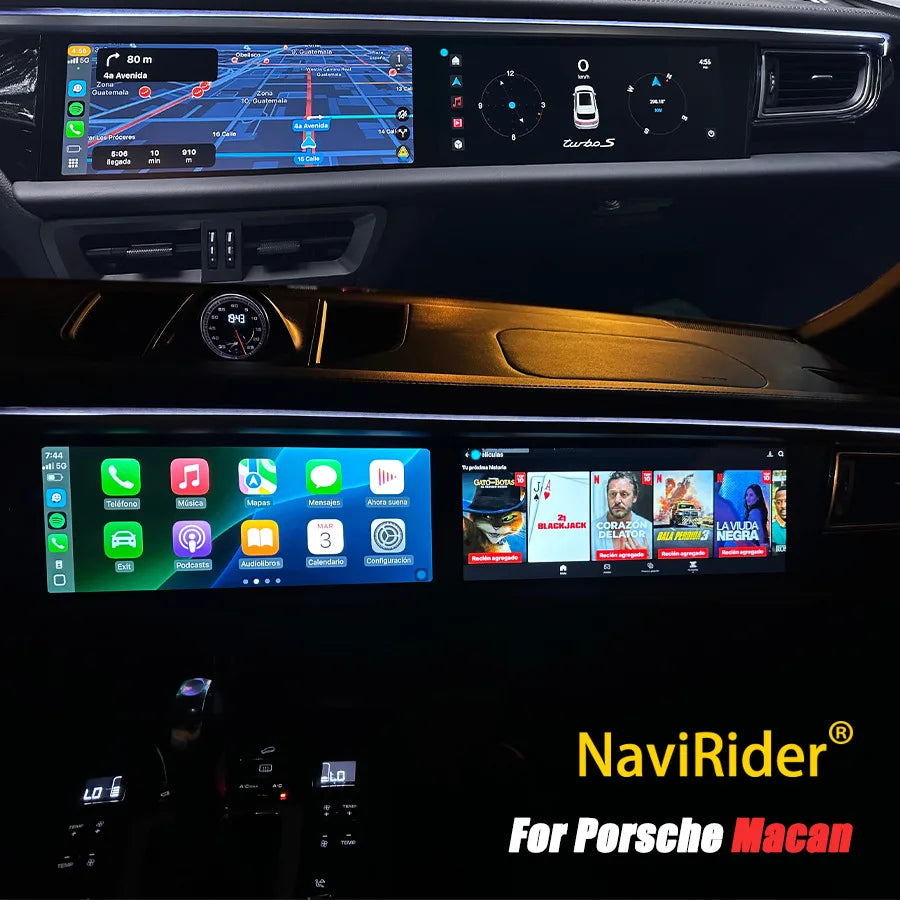 For Porsche Macan 2014-2017 Car Radio Dual Screen Navi GPS Android Multimedia Player Carpl | AUTOKITSHOP