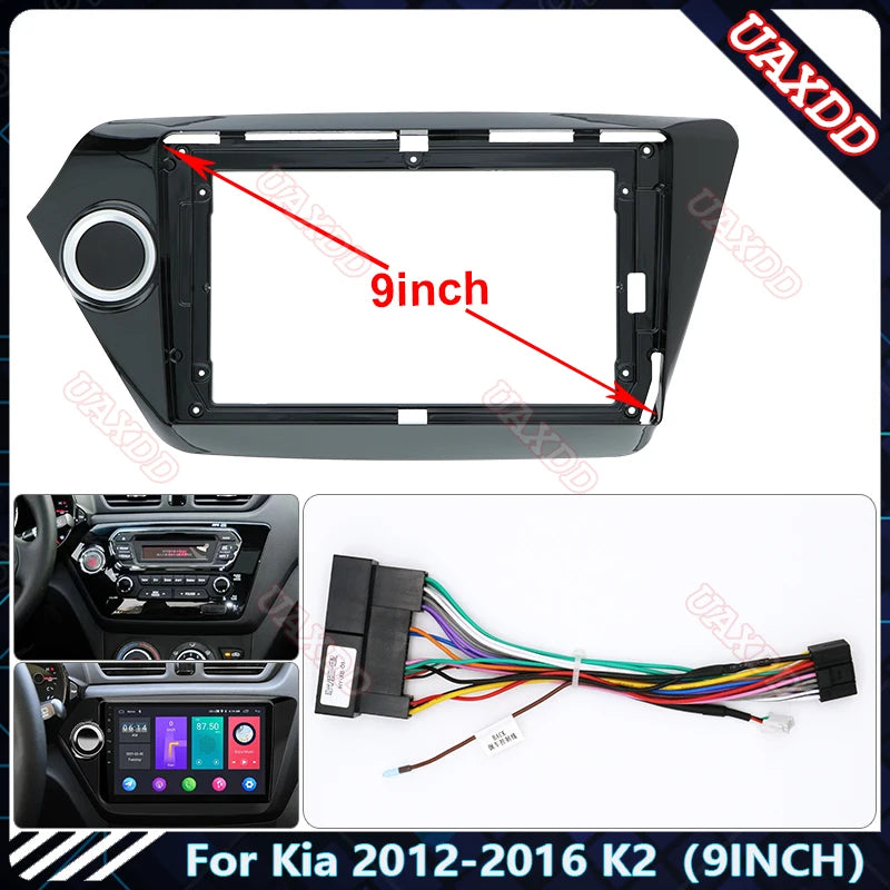 2Din Car Radio Plastic Fascias Panel Dashboard Frame Installation GPS Android Multimedia P