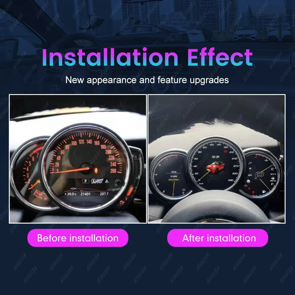 Car LCD Digital Cluster For BMW Mini Cooper 2014 to 2023 LCD Screen GPS Virtual Cockpit Sp
