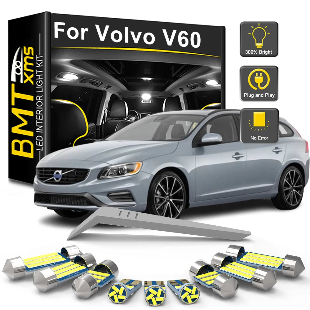 19-Piece LED Interior Light Kit for Volvo V60 Wagon - Canbus Error-Free Bulbs | AUTOKITSHOP