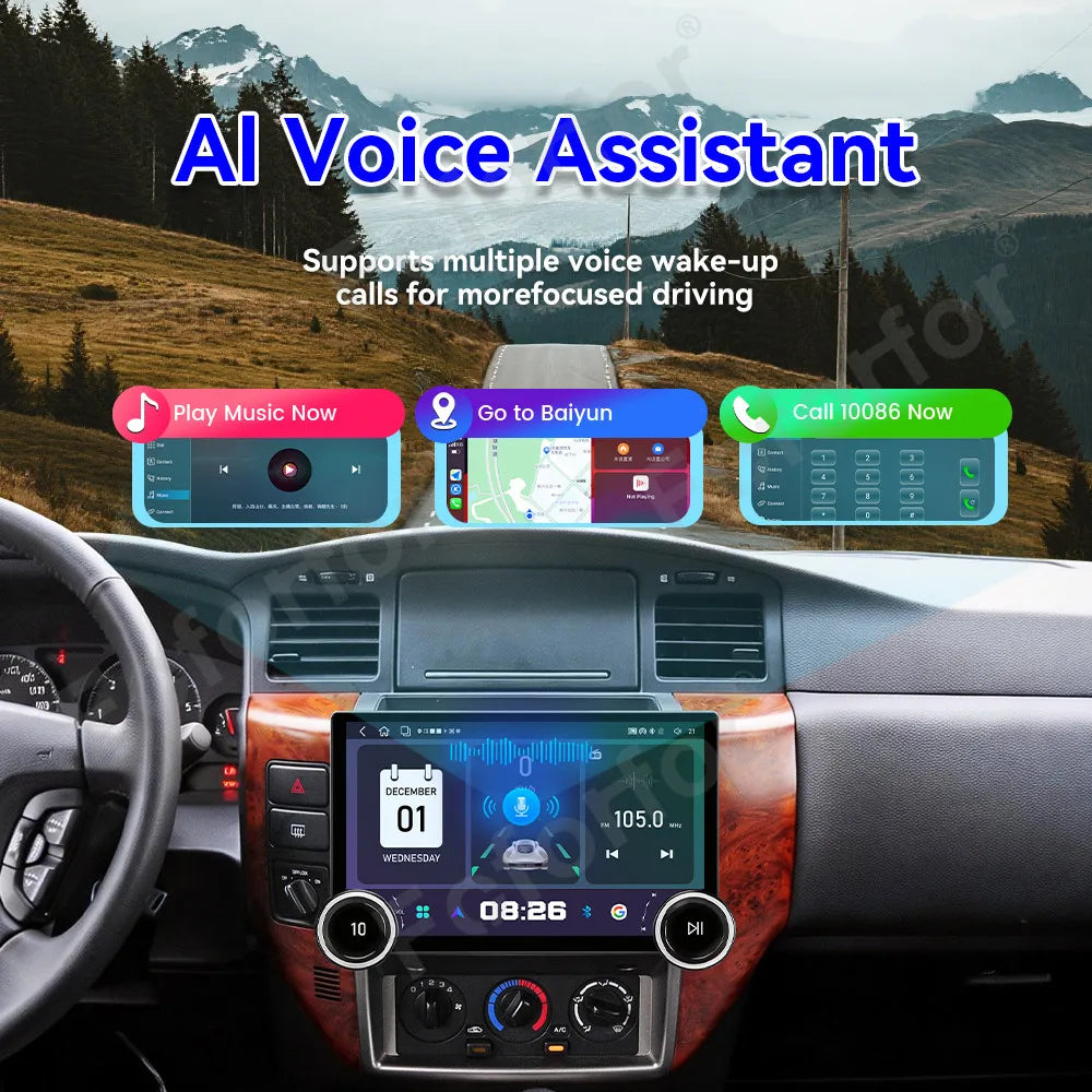 Luxury Vision Pro 11.5 Inch Android 15 Full HD Touch Wireless CarPlay GPS Navi Stereo Head