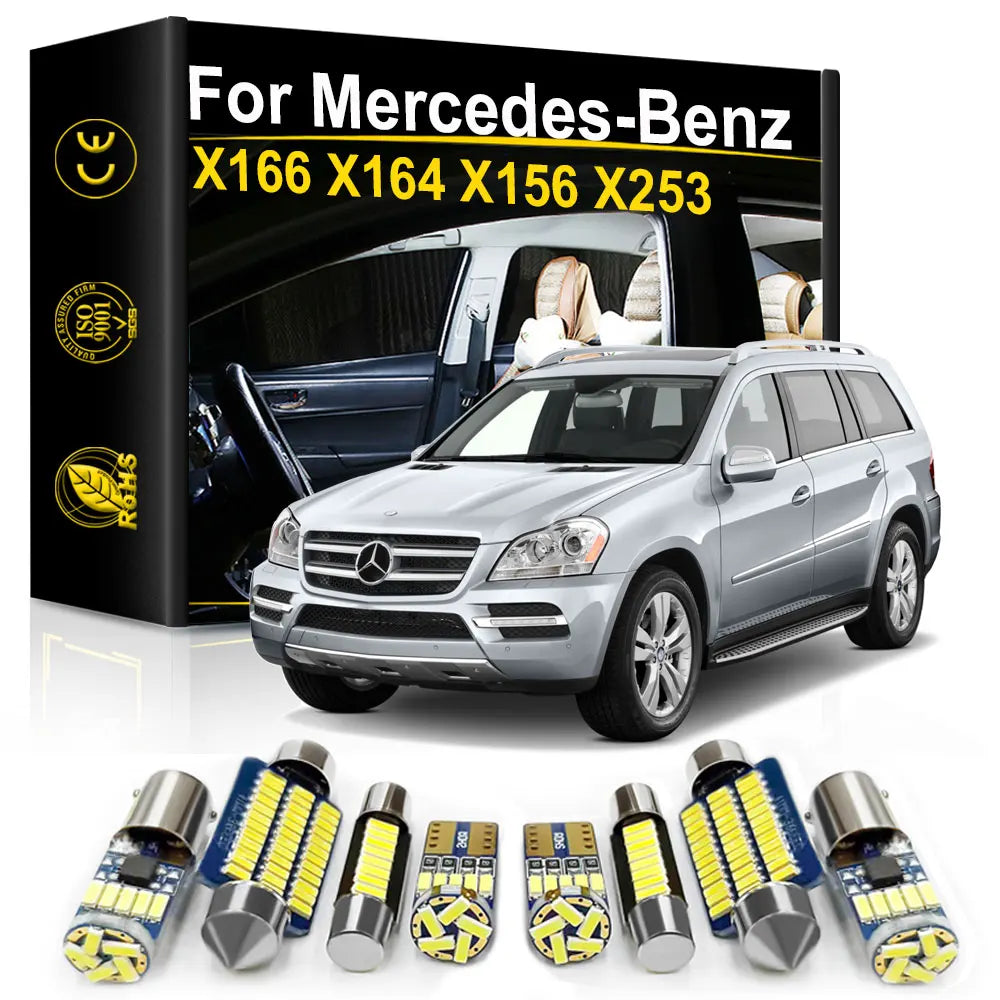 LED Interior Light Kit for Mercedes Benz W166 X166 X156 X164 X256 X204 GL 320 350 400 420 450 500 63 AMG GLA GLC GLE ...